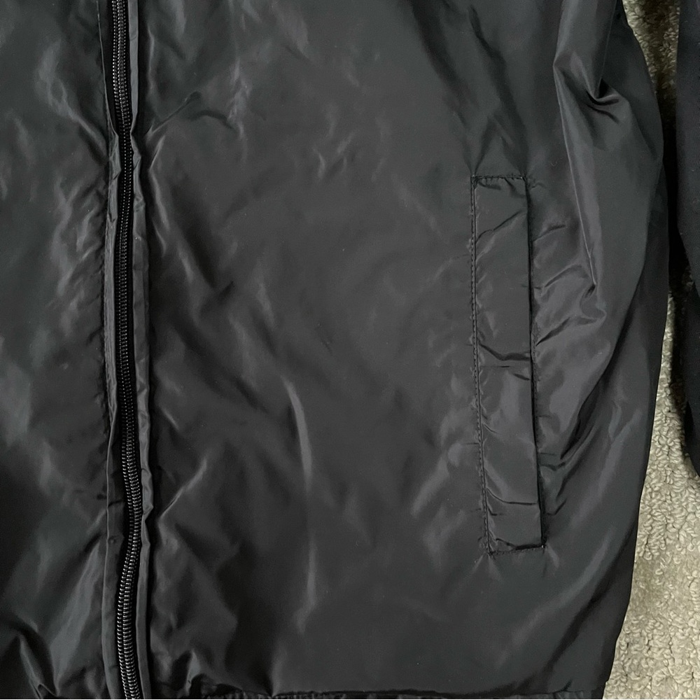 EUC Men's Michael Michael Kors Zip Up Jacket with Hood size Large in Black - Picture 3 of 6